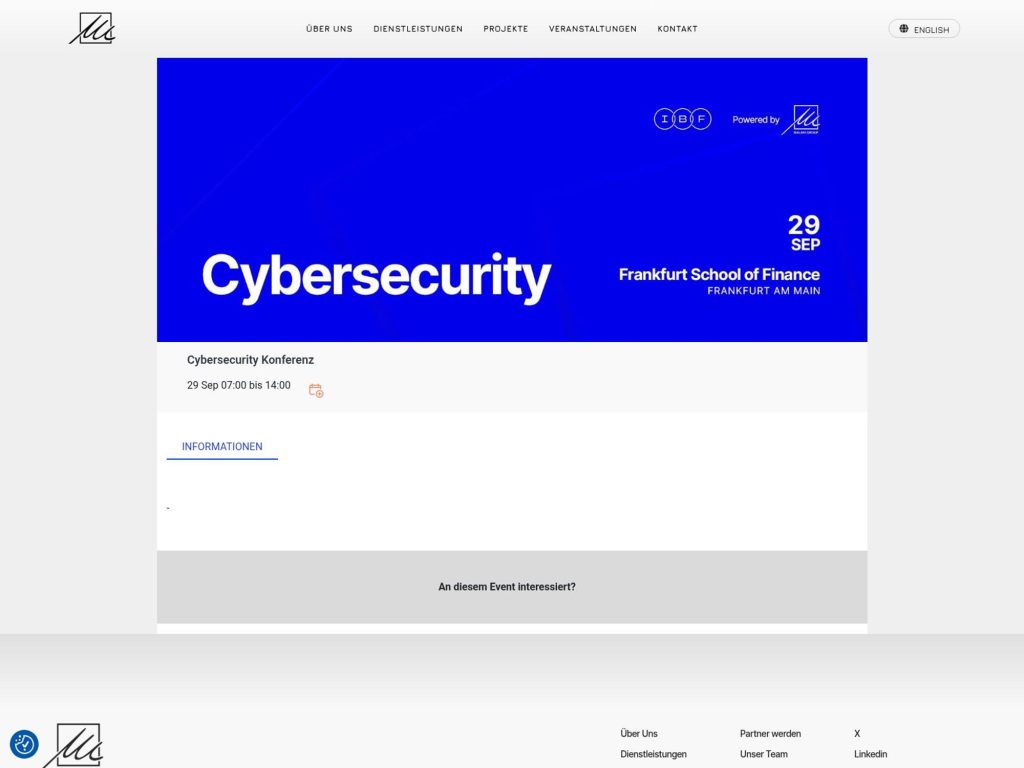 Cybersecurity Konferenz website