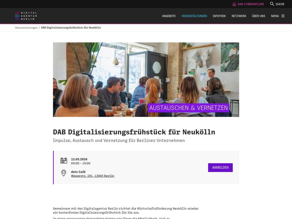 DAB Digitalisierungsfrühstück für Neukölln website