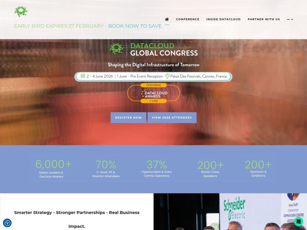 Datacloud Global Congress website