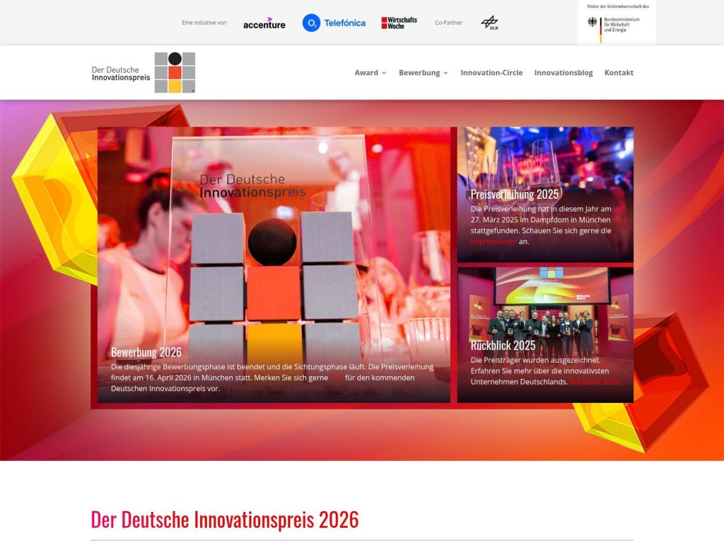 Der Deutsche Innovationspreis 2027 website
