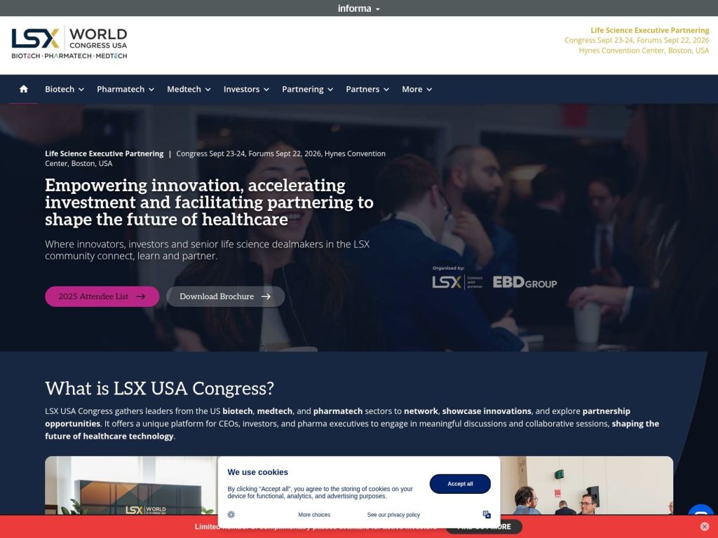 Empowering innovation, accelerating investment and facilitating partnering to shape the future of healthcare website