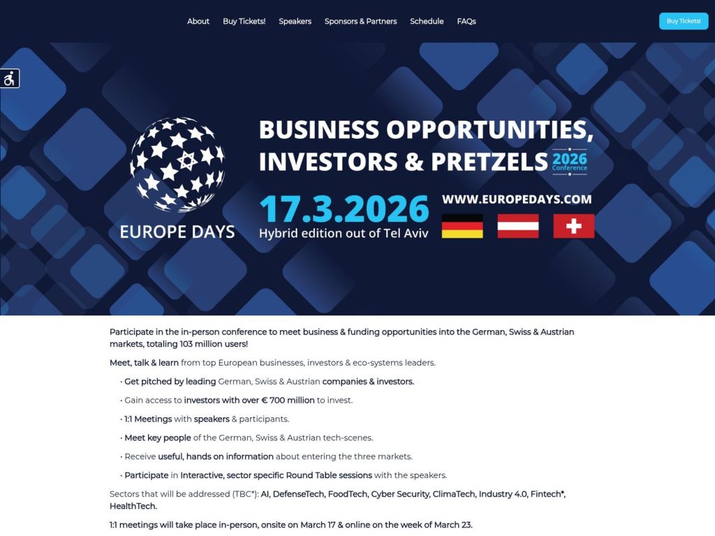 Europe Days 2026 website