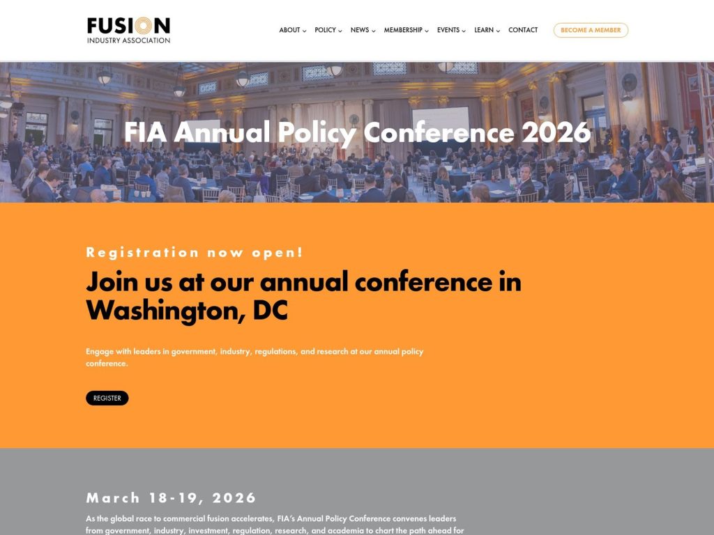 FIA Annual Policy Conference 2026 website