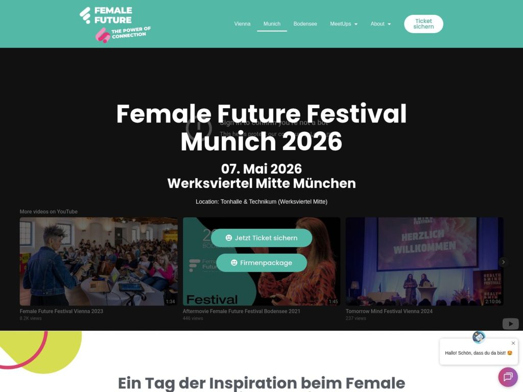Female Future Festival Munich 2026 website