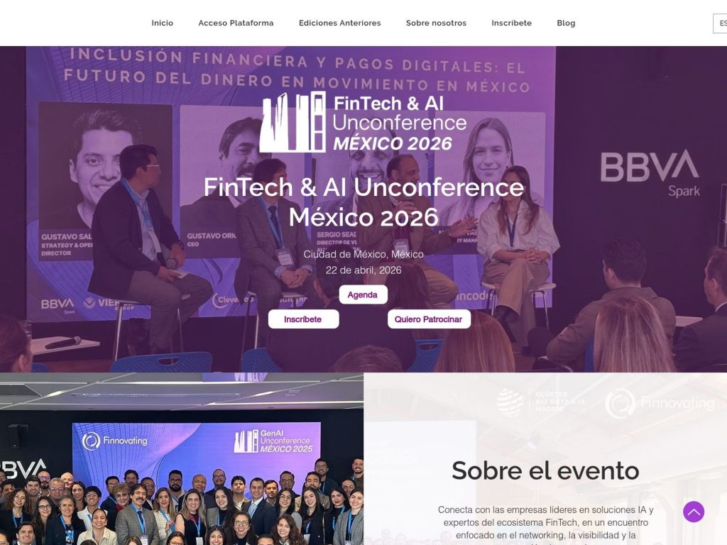 FinTech & AI Unconference México 2026 website
