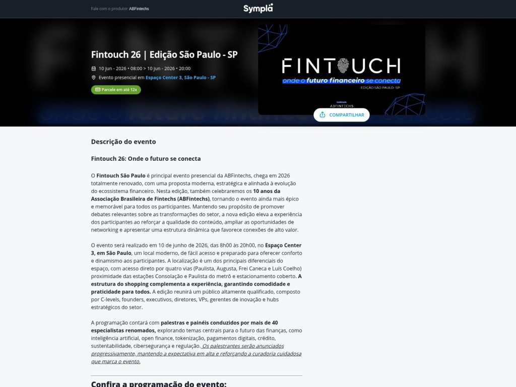 Fintouch 26 | Edição São Paulo - SP website