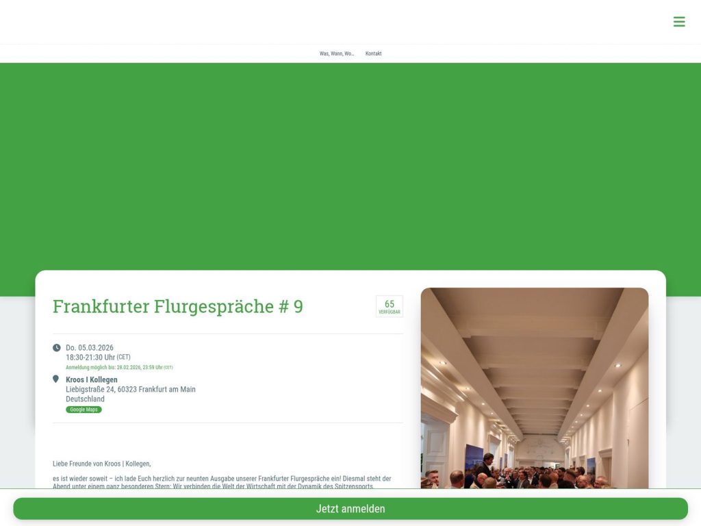 Frankfurter Flurgespräche # 9 website