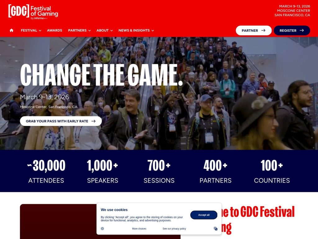 Game Developers Conference 2026 website