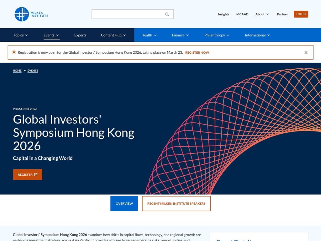 Global Investors' Symposium Hong Kong 2026 website