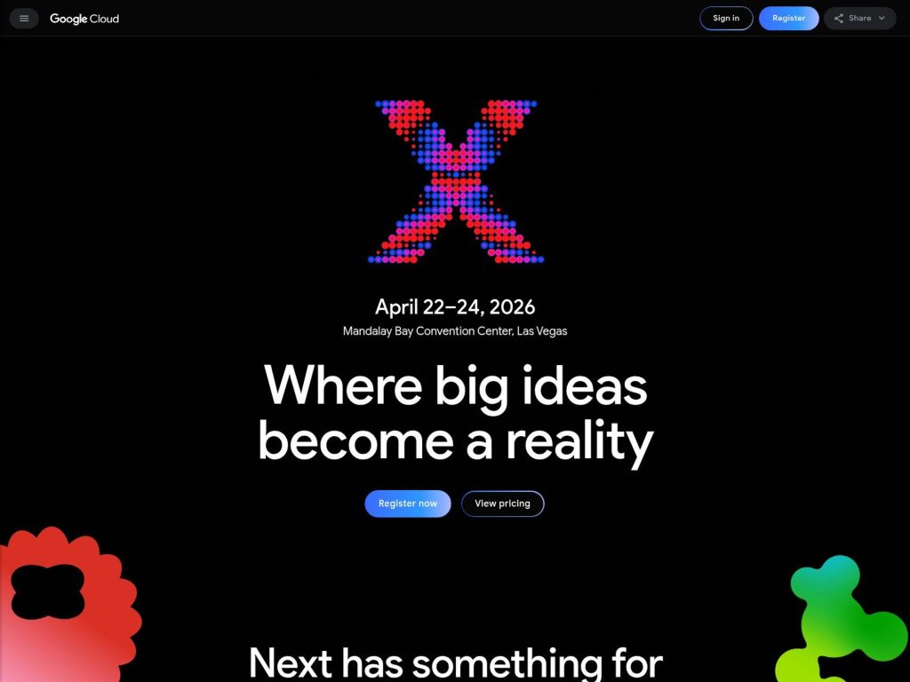 Google Cloud Next 2026 website