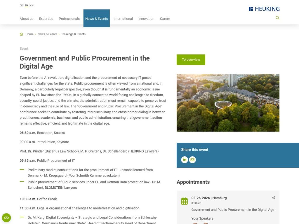 Government and Public Procurement in the Digital Age website