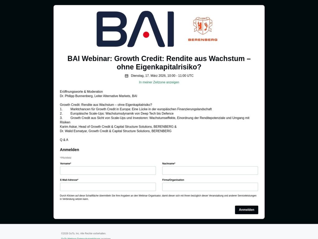 Growth Credit: Rendite aus Wachstum – ohne Eigenkapitalrisiko website