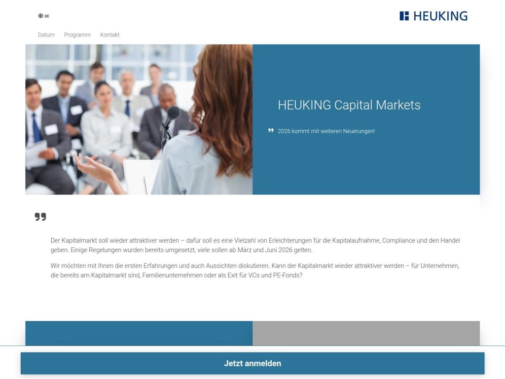 HEUKING Capital Markets website
