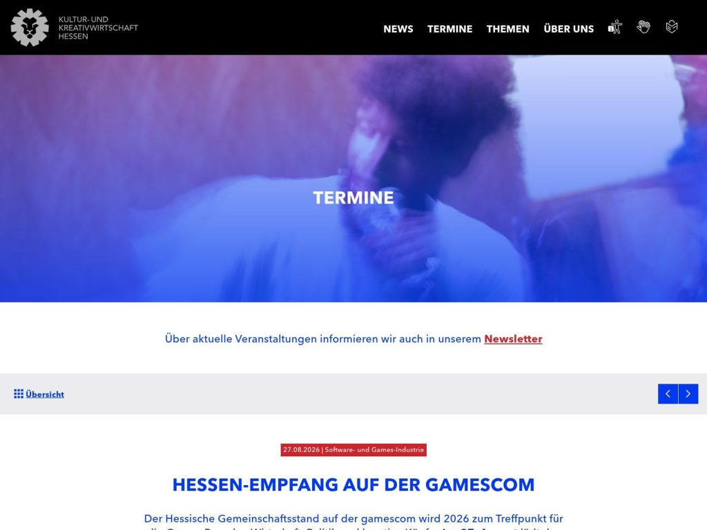 Hessen-Empfang auf der Gamescom website