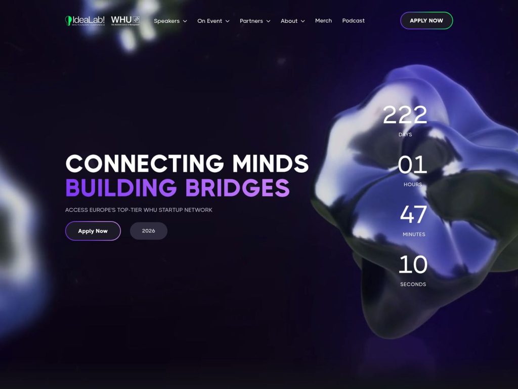 IdeaLab! - WHU Founders’ Conference 2026 website