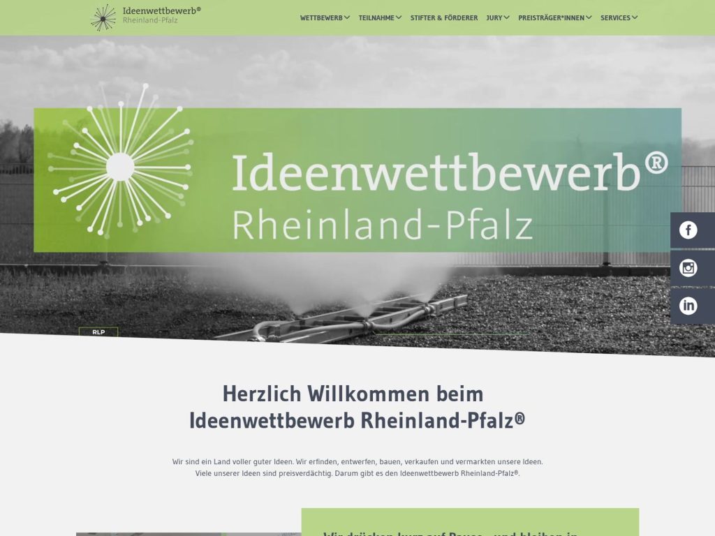 Ideenwettbewerb Rheinland-Pfalz website