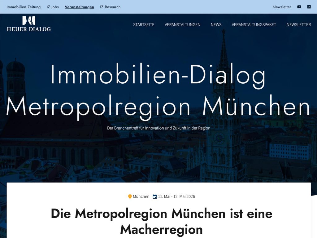 Immobilien-Dialog Metropolregion München website