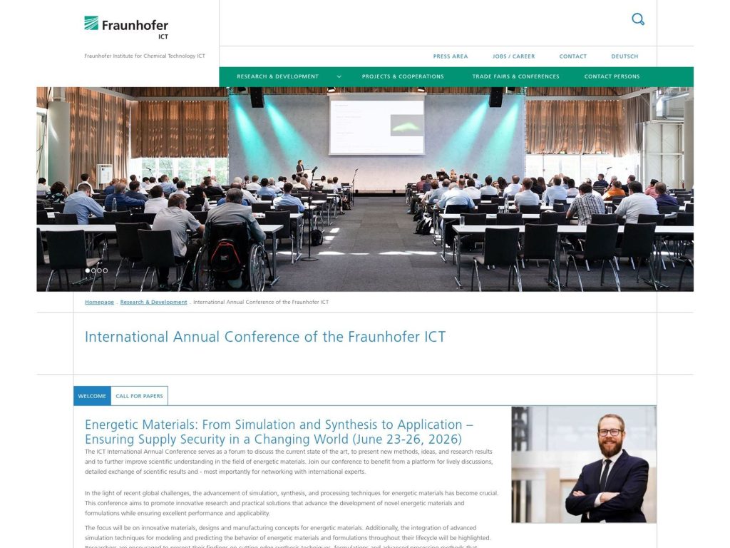 International Annual Conference of the Fraunhofer ICT website