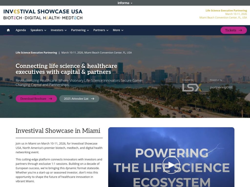 Investival Showcase USA website