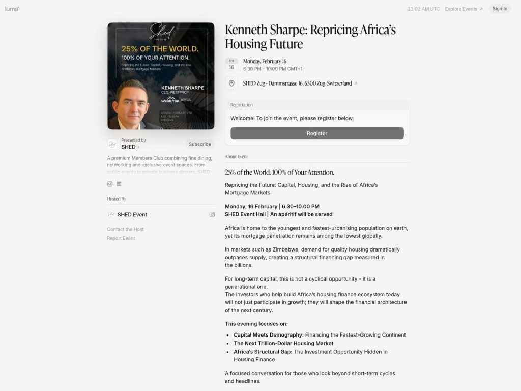 Kenneth Sharpe: Repricing Africa’s Housing Future