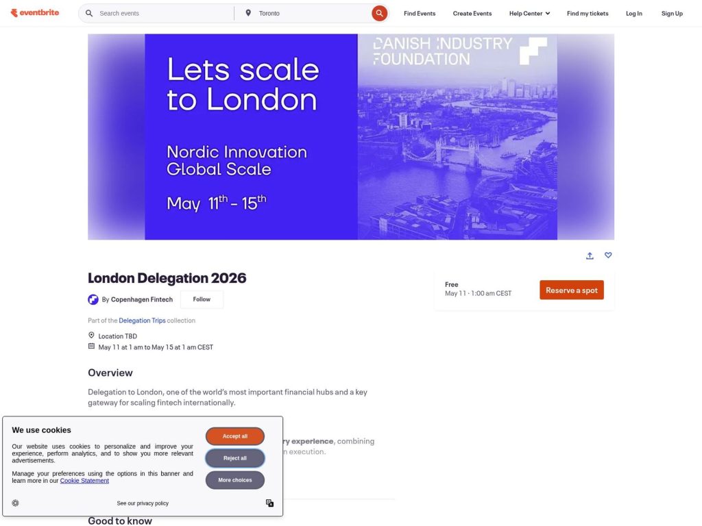 London Delegation 2026 website