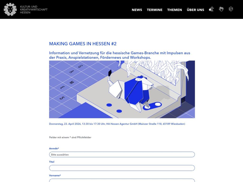 Making Games in Hessen #2 website