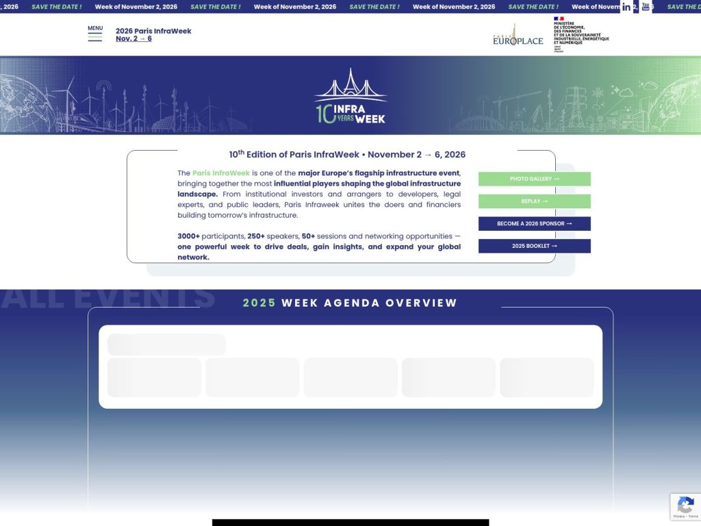 Paris InfraWeek 2026 website