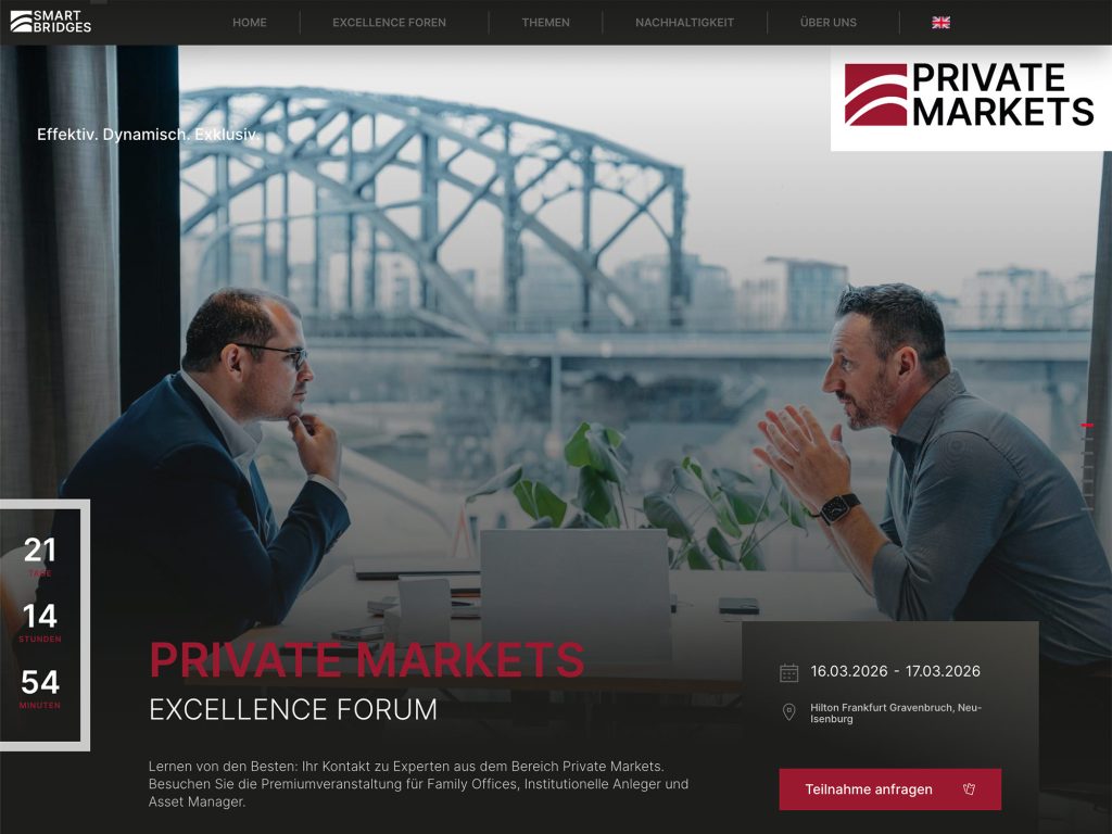 Private Markets Excellence Forum website