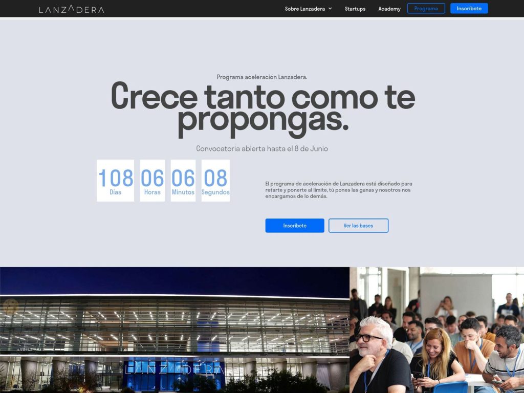Programa aceleración Lanzadera 2026 website