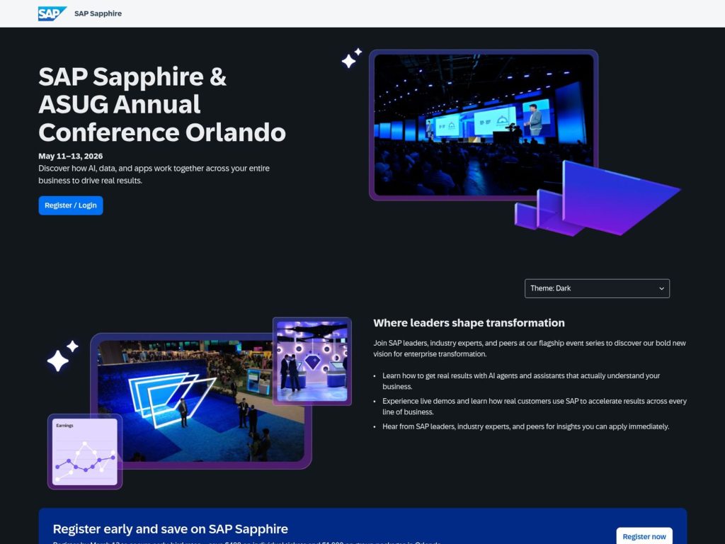 SAP Sapphire & ASUG Annual Conference Orlando website