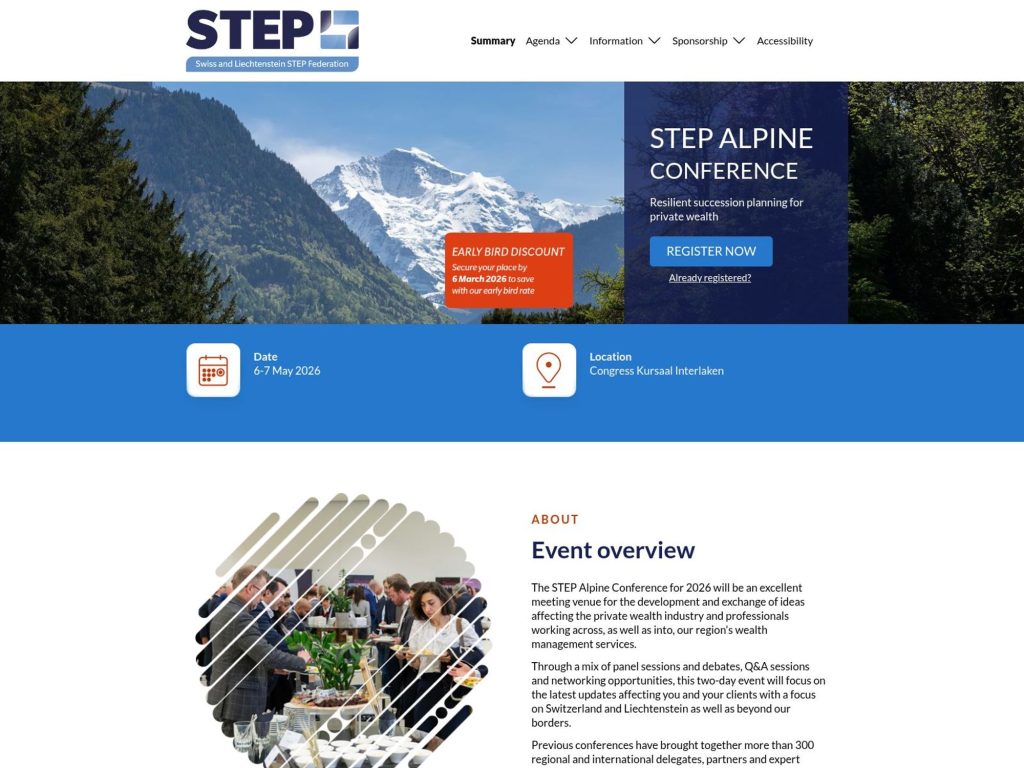 STEP Alpine Conference 2026 website