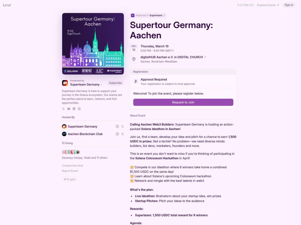 Supertour Germany: Aachen website