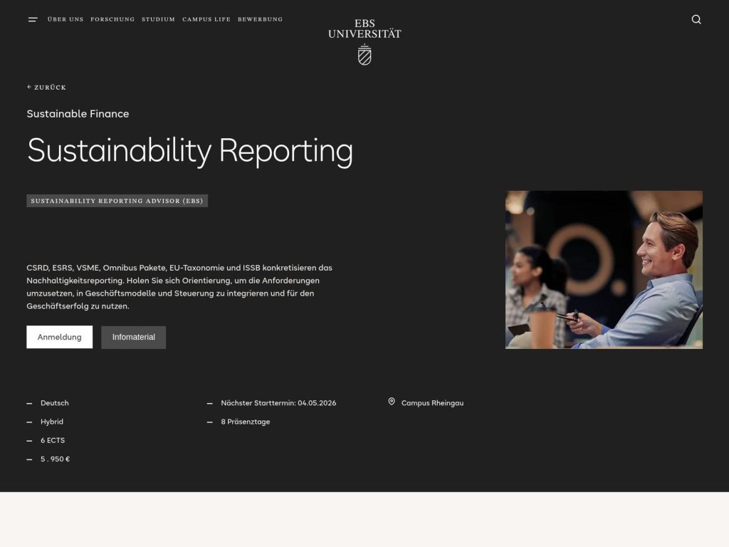 Sustainability Reporting website