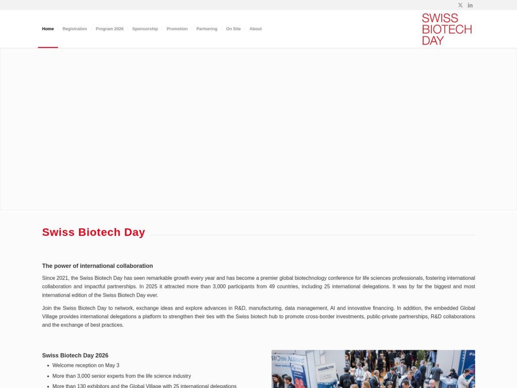Swiss Biotech Day website