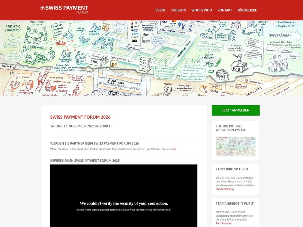 Swiss Payment Forum 2026 website