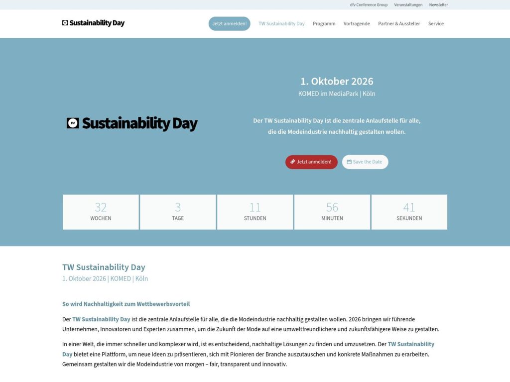 TW Sustainability Day website