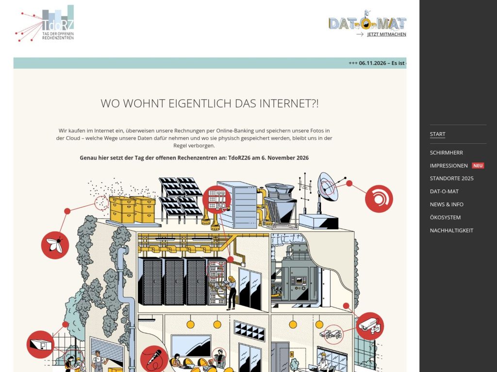 Tag der offenen Rechenzentren website