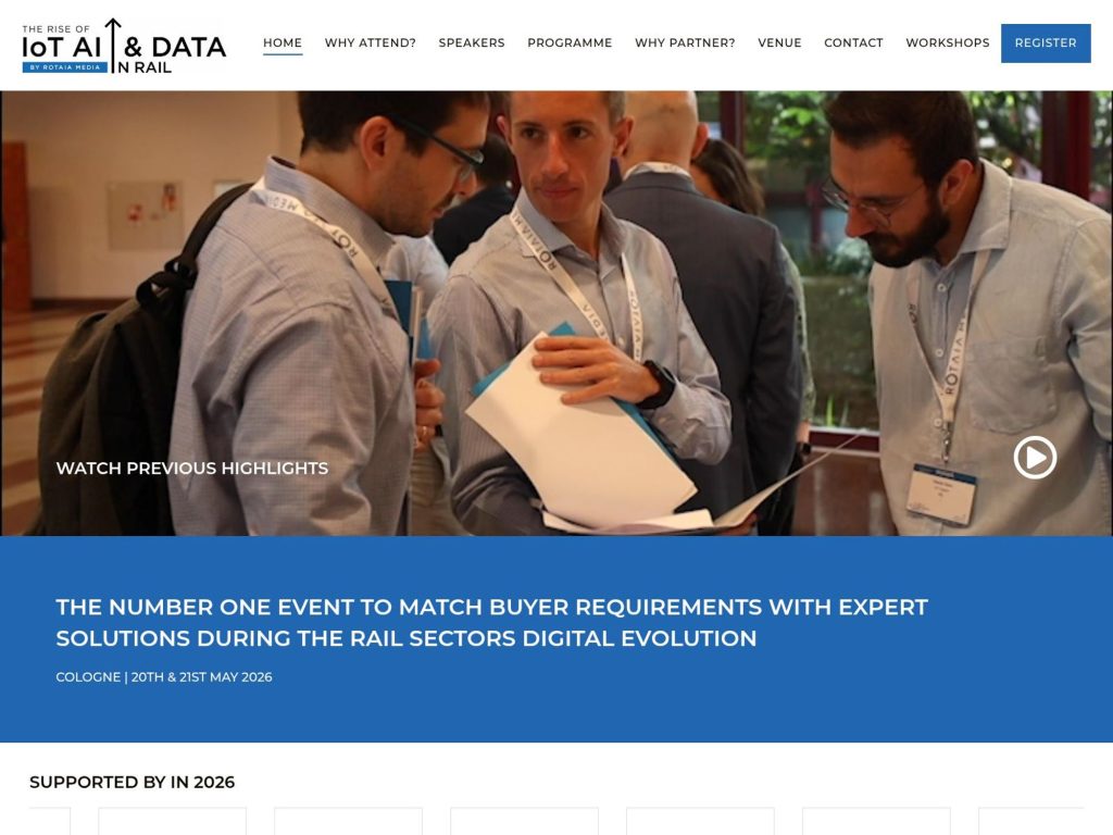 The Rise of IoT, AI and Data in Rail website