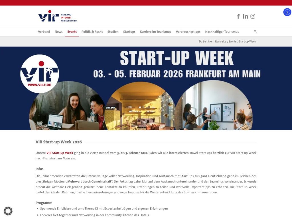 VIR Start-up Week 2026