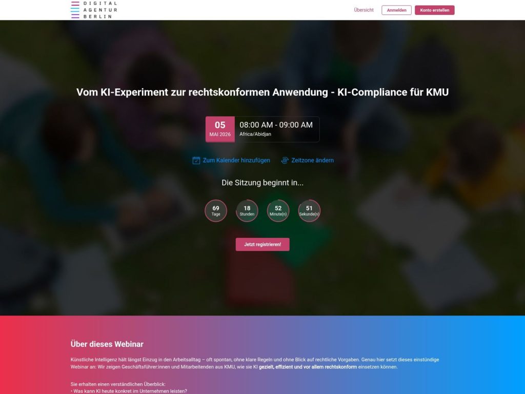 Vom KI-Experiment zur rechtskonformen Anwendung – KI-Compliance für KMU website