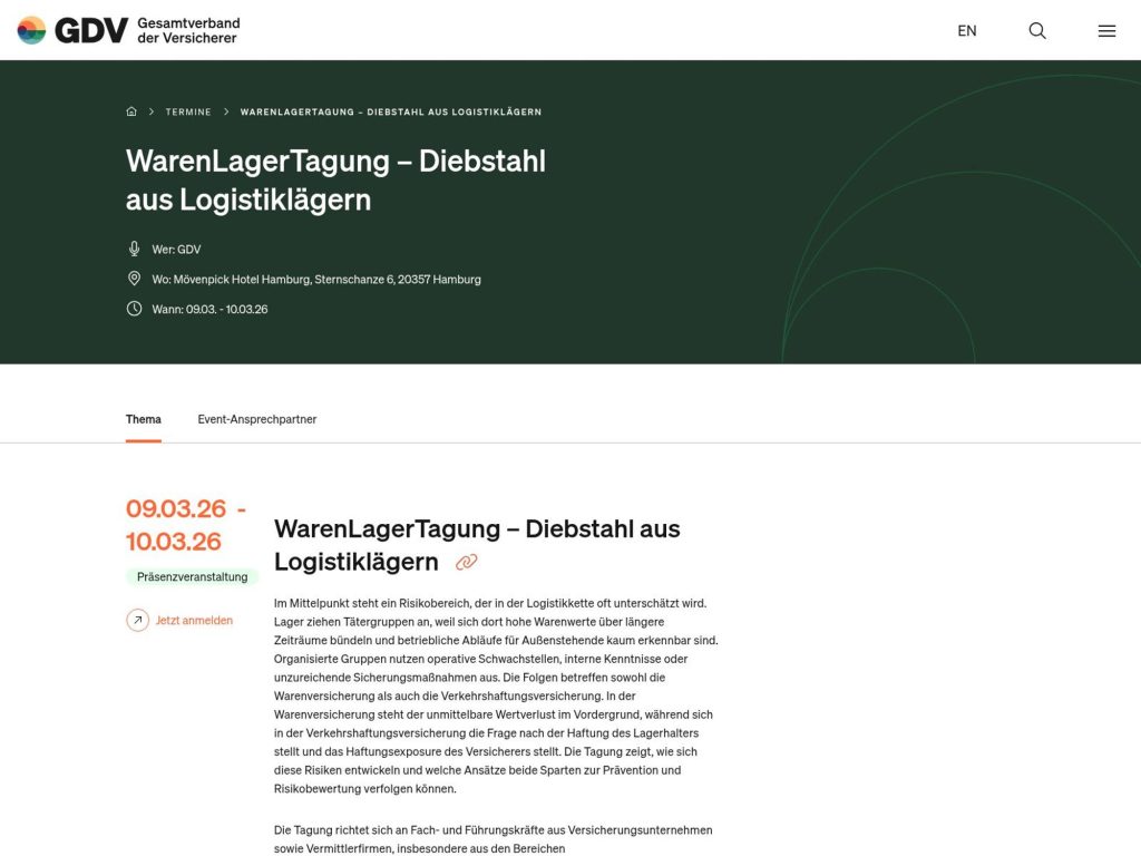 WarenLagerTagung website