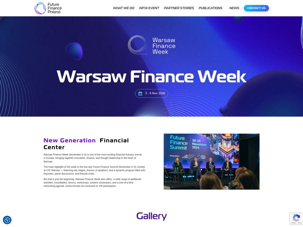 Warsaw Finance Week 2026 website