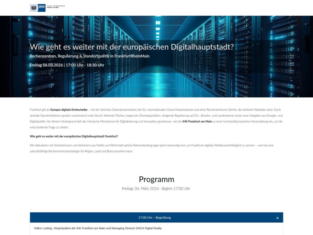 Wie geht es weiter mit der europäischen Digitalhauptstadt? website