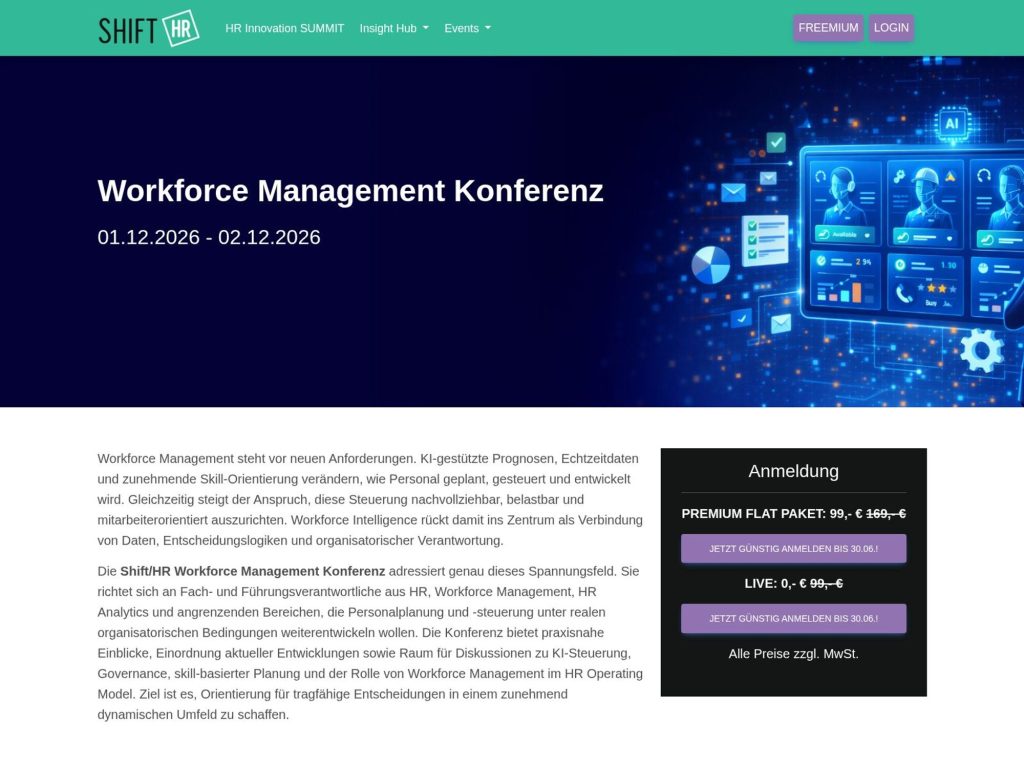 Workforce Management Konferenz website