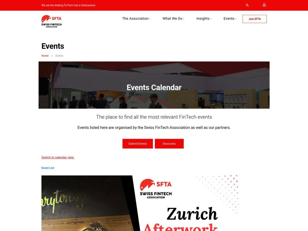 Zurich Afterwork website