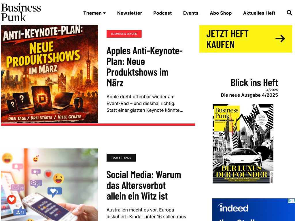 Anlage Punk Launch Event website