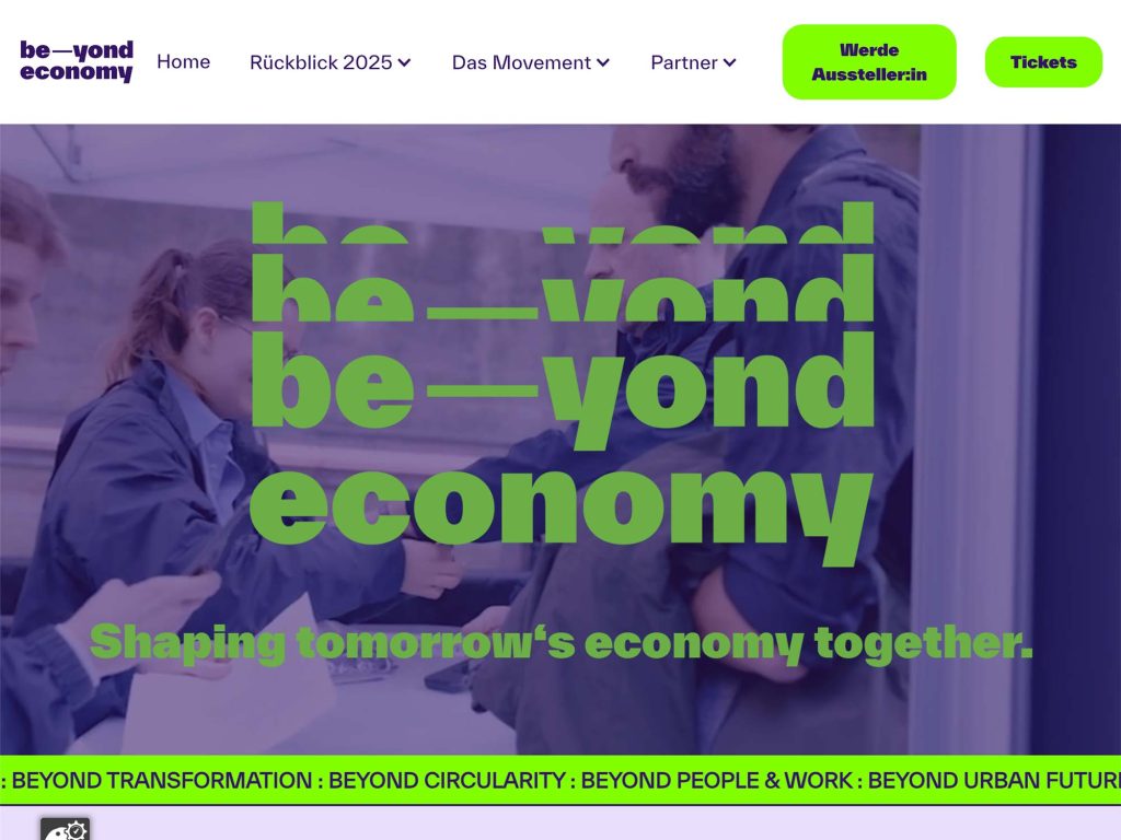 beyond economy Festival 2026 website