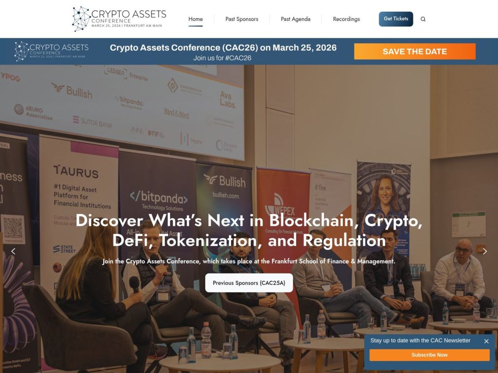 Crypto Assets Conference 2026 website