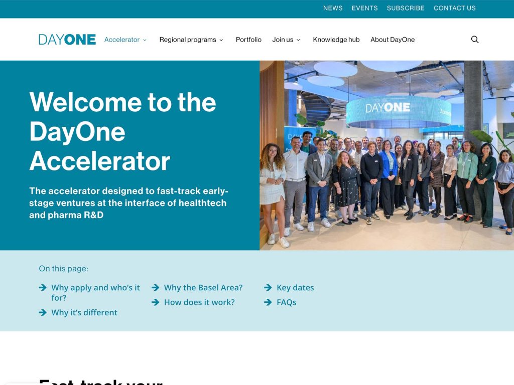 DayOne Accelerator 2026 website