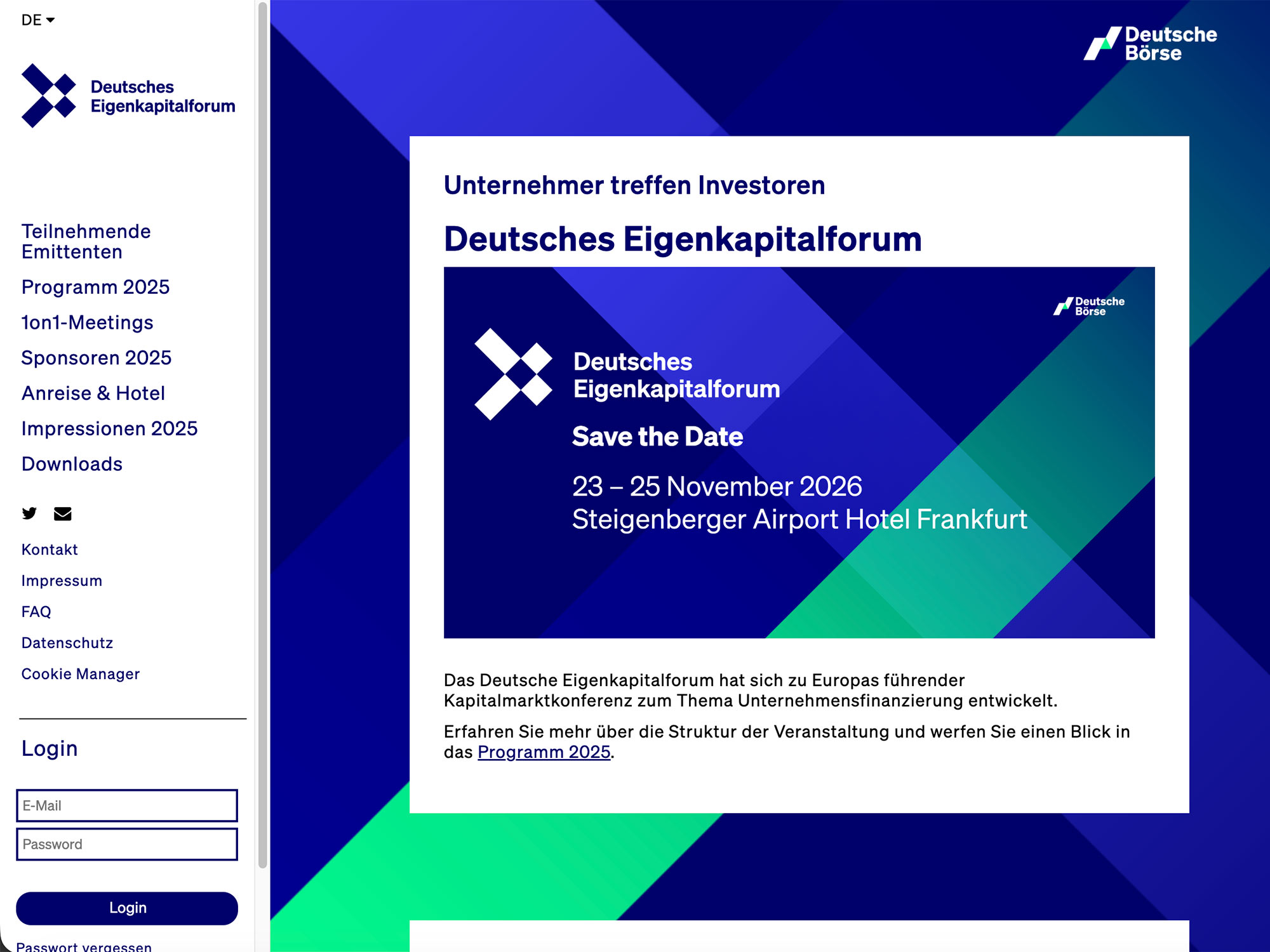 Deutsches Eigenkapitalforum 2026